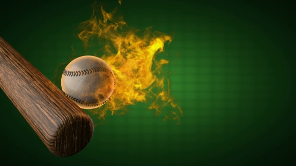 Burning Baseball Ball alt