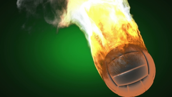 Burning Volleyball Ball