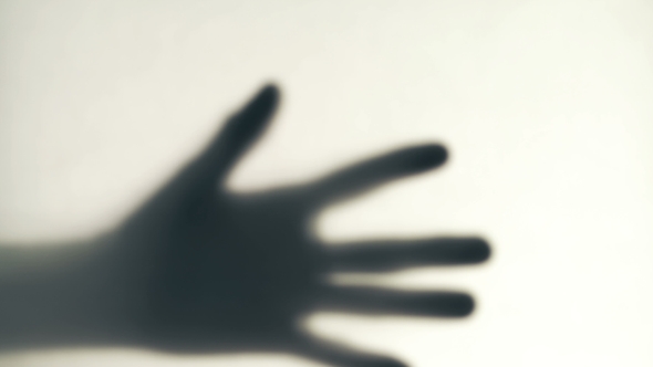 Shadow of a Hand on a White Background