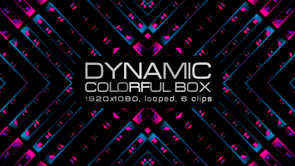 Dynamic Colorful Box VJ Pack