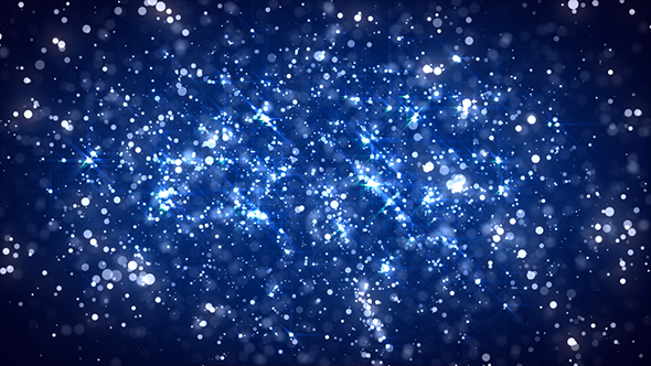 Abstract Royal Blue Particles Glitter Background
