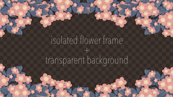 Isolated Blooming Flower Frame