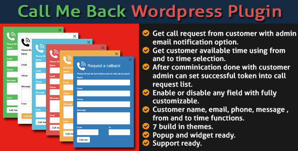 Call Me Back WordPress Plugin