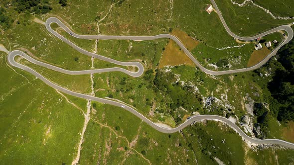 Wonderful Klausenpass in the High Mountains of Switzerland