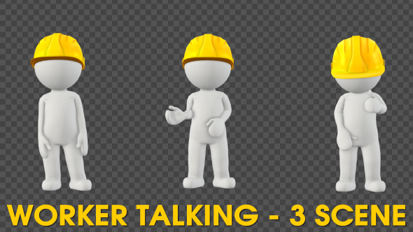 Worker Character Talking Pack - 3 Scene alt