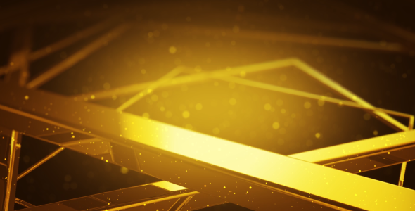 Gold Rectangle Particles Background