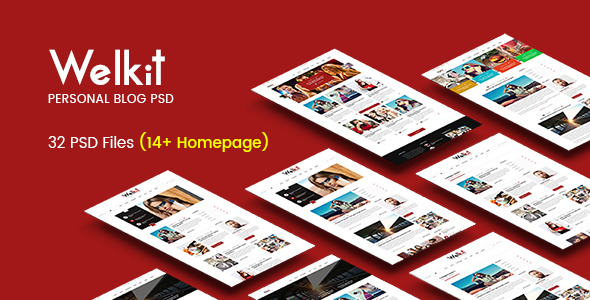 Welkit - Personal Blogging PSD Template