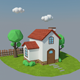 Low Poly House 5 - 3DOcean Item for Sale