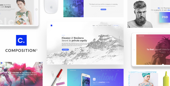 Composition No. 3 - Creative Multipurpose PSD Template