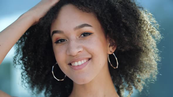 Beautiful Confident Young African Girl Smiling