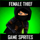 Female Dark Thief Game Character Sprite - GraphicRiver Item for Sale