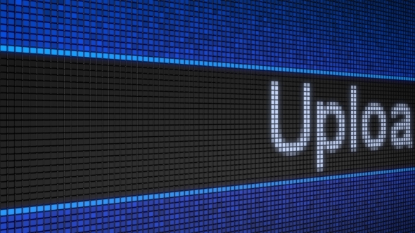 Ticker Board with Running Text Uploading alt