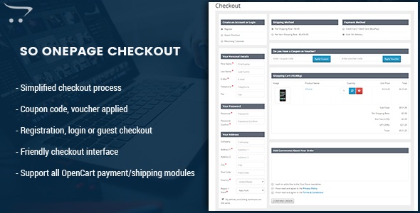 OnePage Checkout - szybki i responsywny moduł kasy dla OpenCart 3.x i OpenCart 2.x