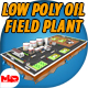 Low Poly Oil Field Plant with Oil Pumps - 3DOcean Item for Sale