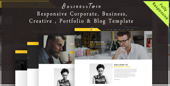 BusinessTwin - Responsive Corporate, Business, Creative , Portfolio & Blog Template