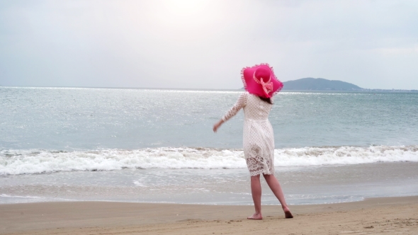 Girl on the Sea's Beach