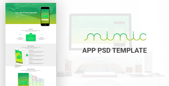 Mimic App PSD Template