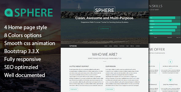 Spheretheme - Multi-Purpose One Page HTML Template