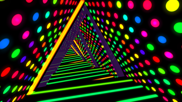 Neon Triangle Tunnel