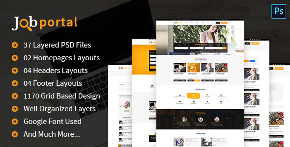 Job Portal PSD Template