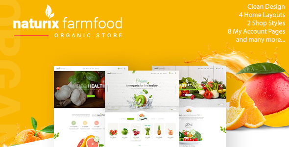 Naturix – Organic Fruit Vegetables Store HTML Template with RTL