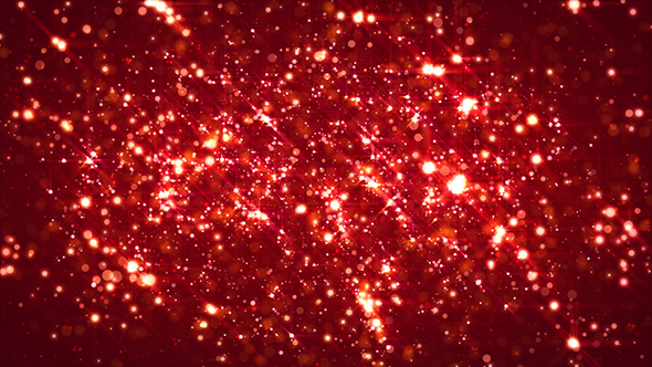 Abstract Deep Red Particles Glitter Background