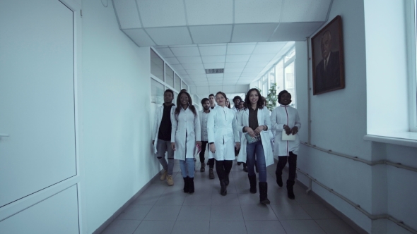 Medical Students in the Hall