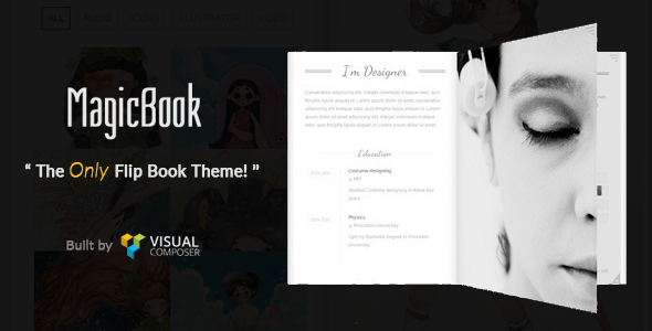 MagicBook - Motyw WordPress w 3D Flip Book