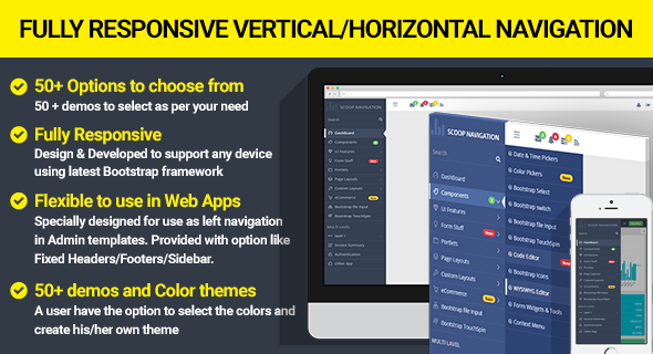 Dropdown Sidebar Menu Responsive Bootstrap Navigation