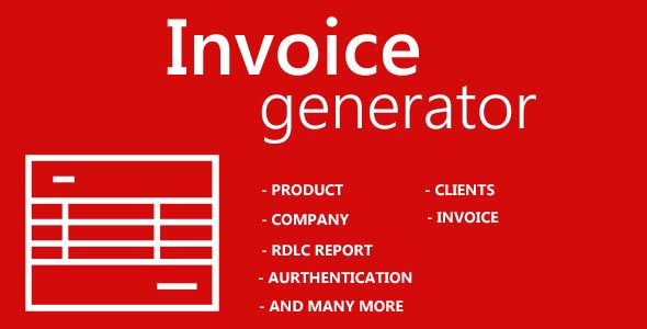 Easy Invoice generator - AspNet MVC