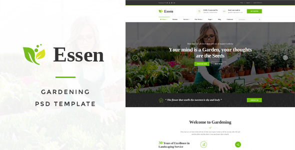 Essen - Gardening PSD Template