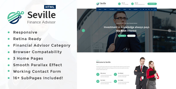 Seville - Business Consulting and Professional Services HTML Template