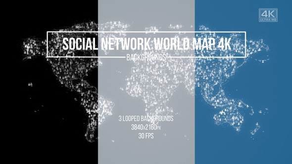 Social Network World Map