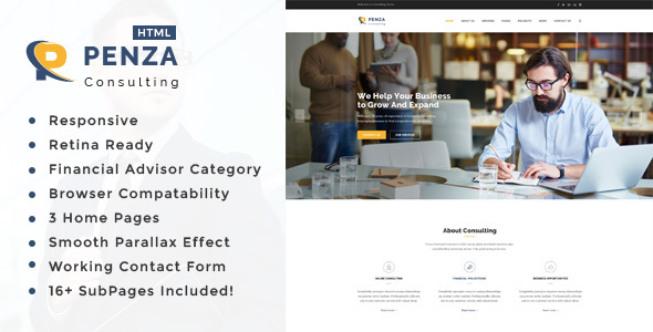 Penza : Business Consulting and Professional Services HTML Template