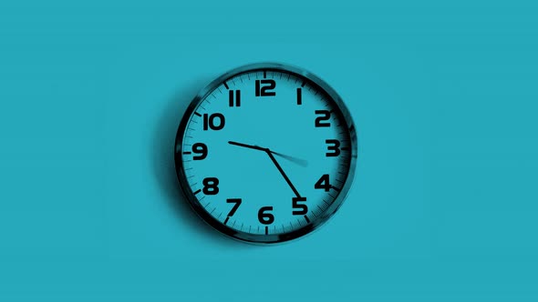 Clock Blue Background