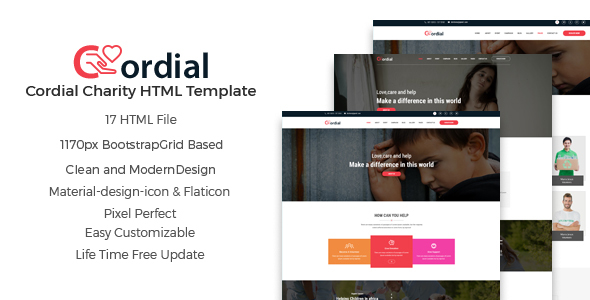 Cordial - Charity And Nonprofit HTML5 Template