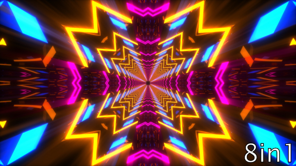 Neon Lights Tunnel VJ loops alt
