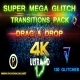 Super Mega Glitch Transitions Pack (4k UHD) - VideoHive Item for Sale