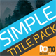 Simple Title Pack - VideoHive Item for Sale