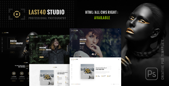 Last40 Studio - Creative PSD Template