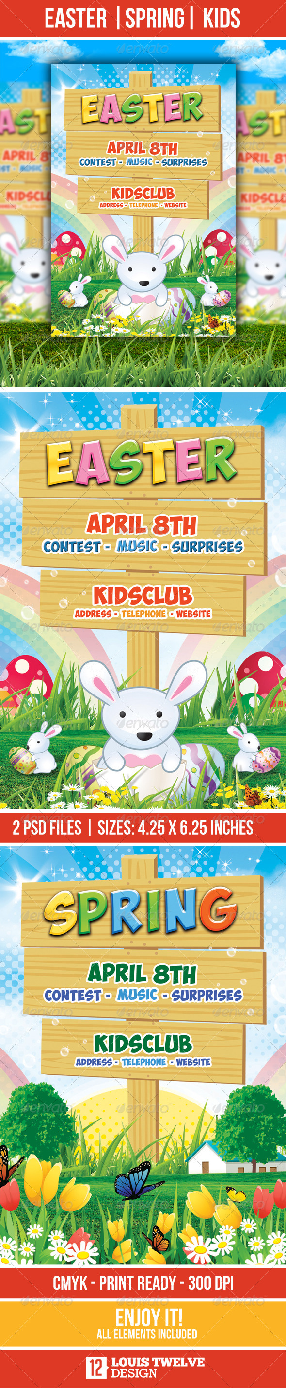 Easter Kids - Spring - Flyer Template
