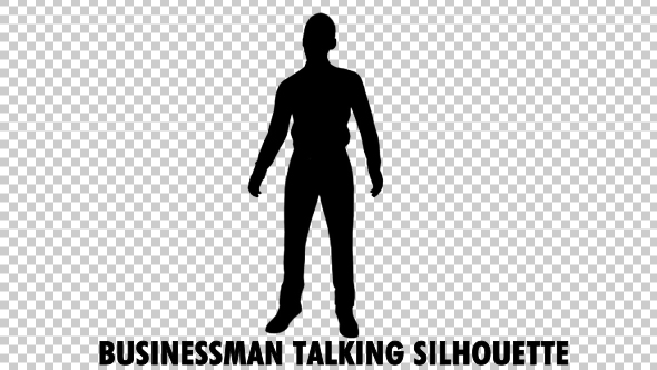Businessman Talking Silhouette alt