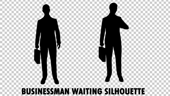 Businessman Waiting Silhouette alt