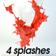 4 splashes - 3DOcean Item for Sale