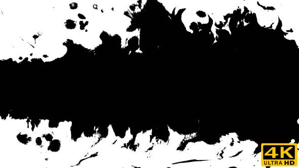 Several Ink Drops From Right To Left on Wet Paper 01