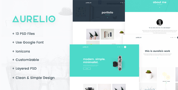 Aurelio - Creative Agency & Portfolio PSD Templates