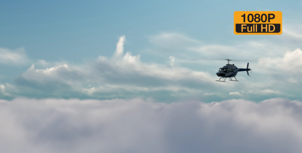 Helicopter on high Clouds alt