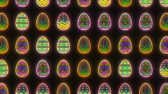 Easter Eggs Neon