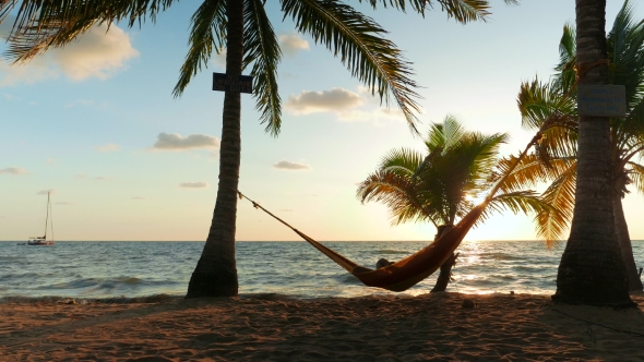 Man Enjoying the Sunrise