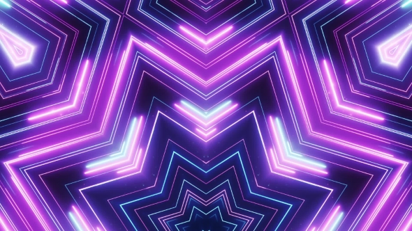 Neon Abstract Line Animation VJ Background